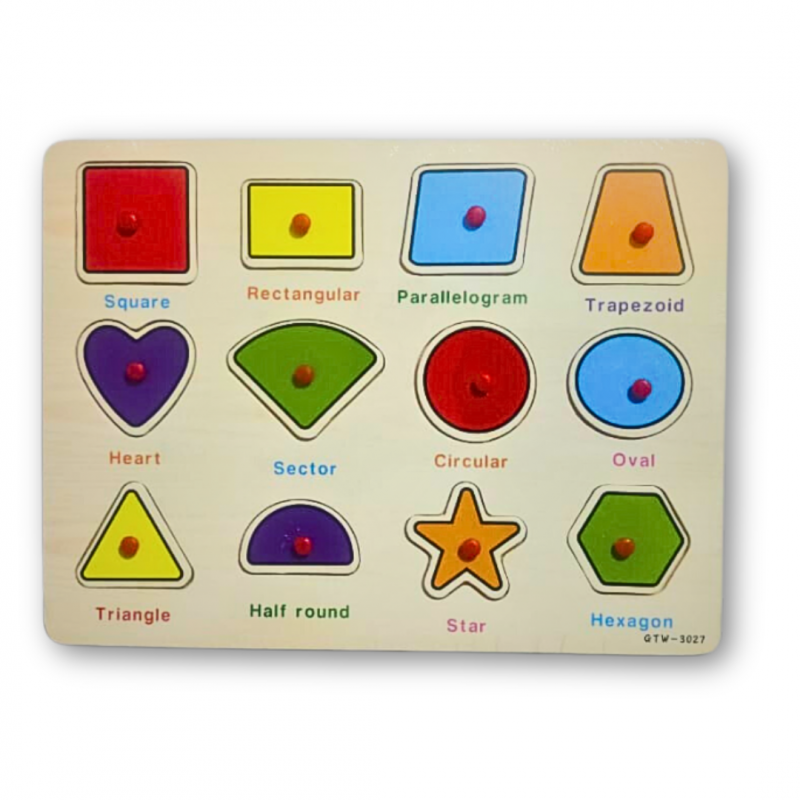 Wooden Geometric Shape Identifier