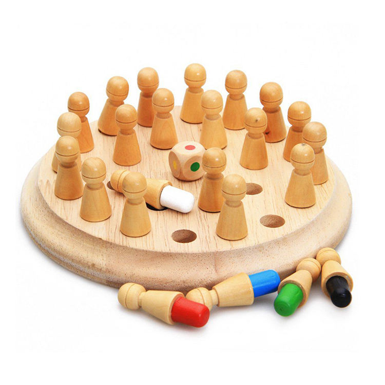 Wooden Memory Chess Game
