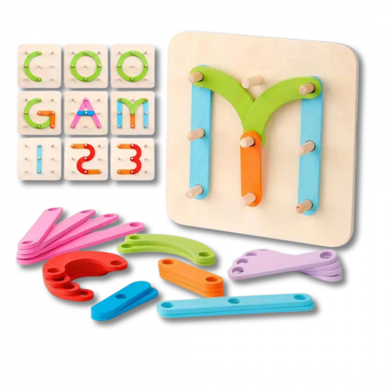 Letter Construction Pegboard Puzzle