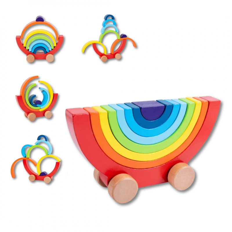 Wooden Rainbow Block