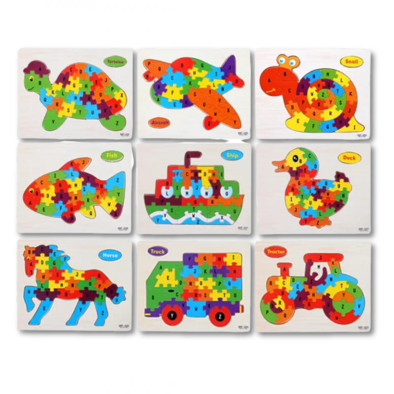 2D Wooden ABC Puzzle - Small