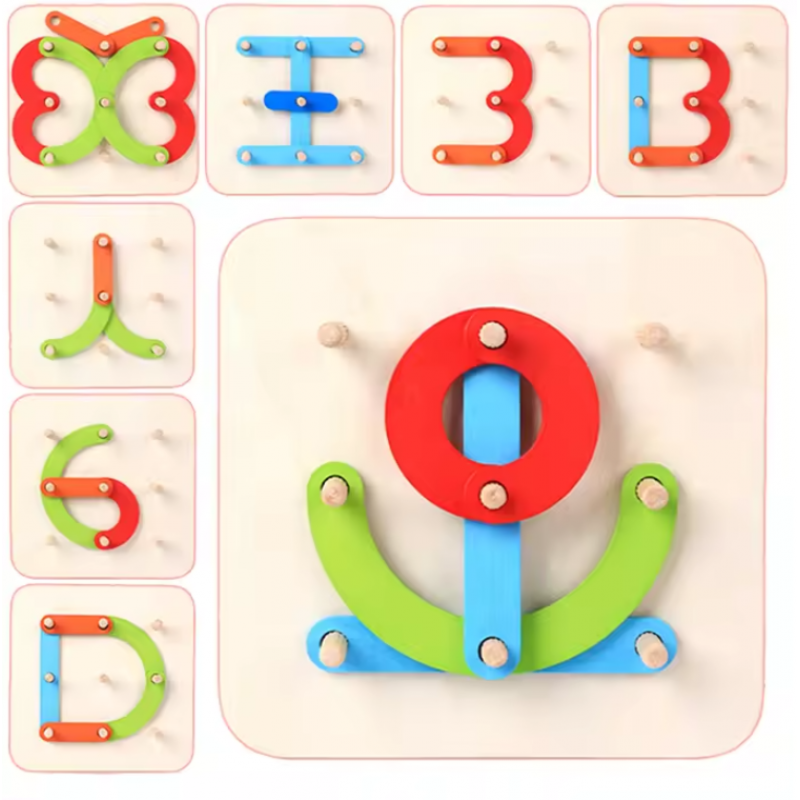 Letter Construction Pegboard Puzzle