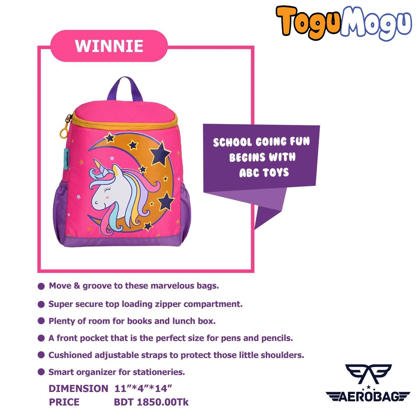 Image 1/2 AEROBAG AER015 Winnie Unicorn