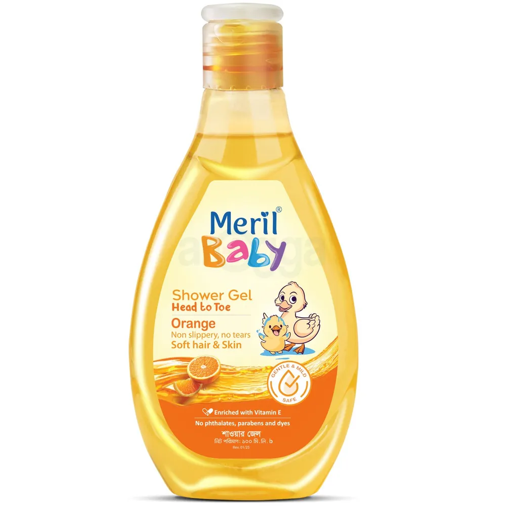 Meril Baby Shower Gel Head to Toe 200ml - Orange 200ml