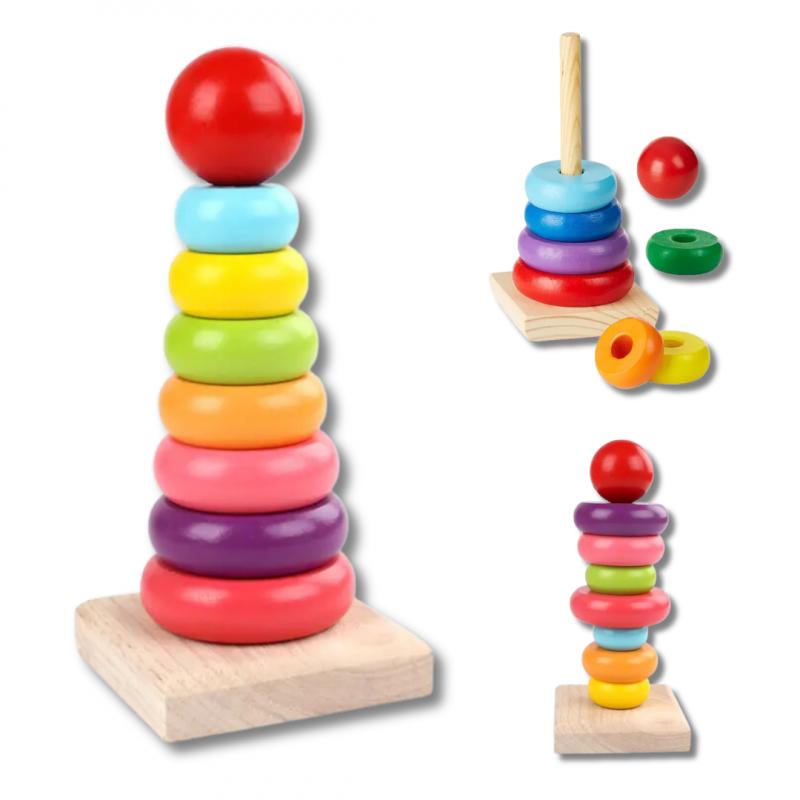 Wooden Rainbow Tower
