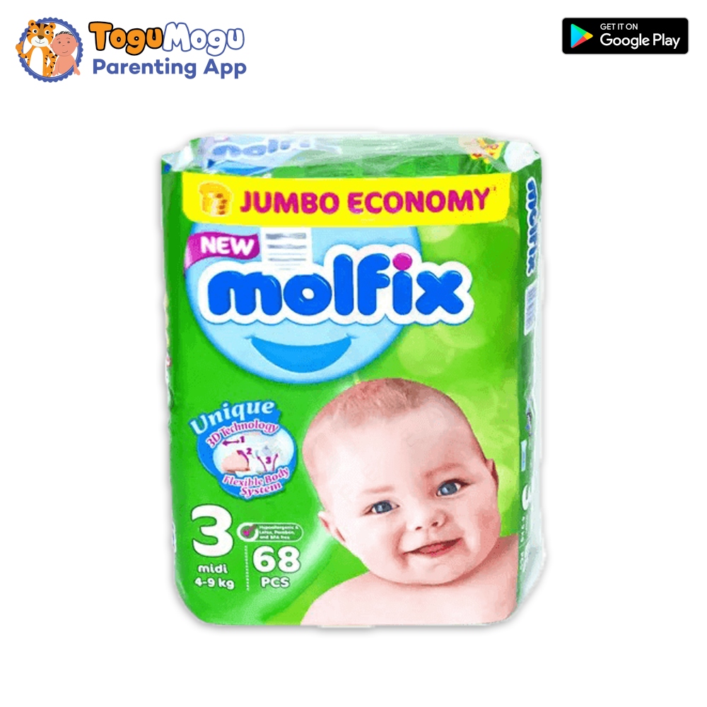 MOLFIX Belt Diaper JUMBO Midi 4-9kg 68 pcs