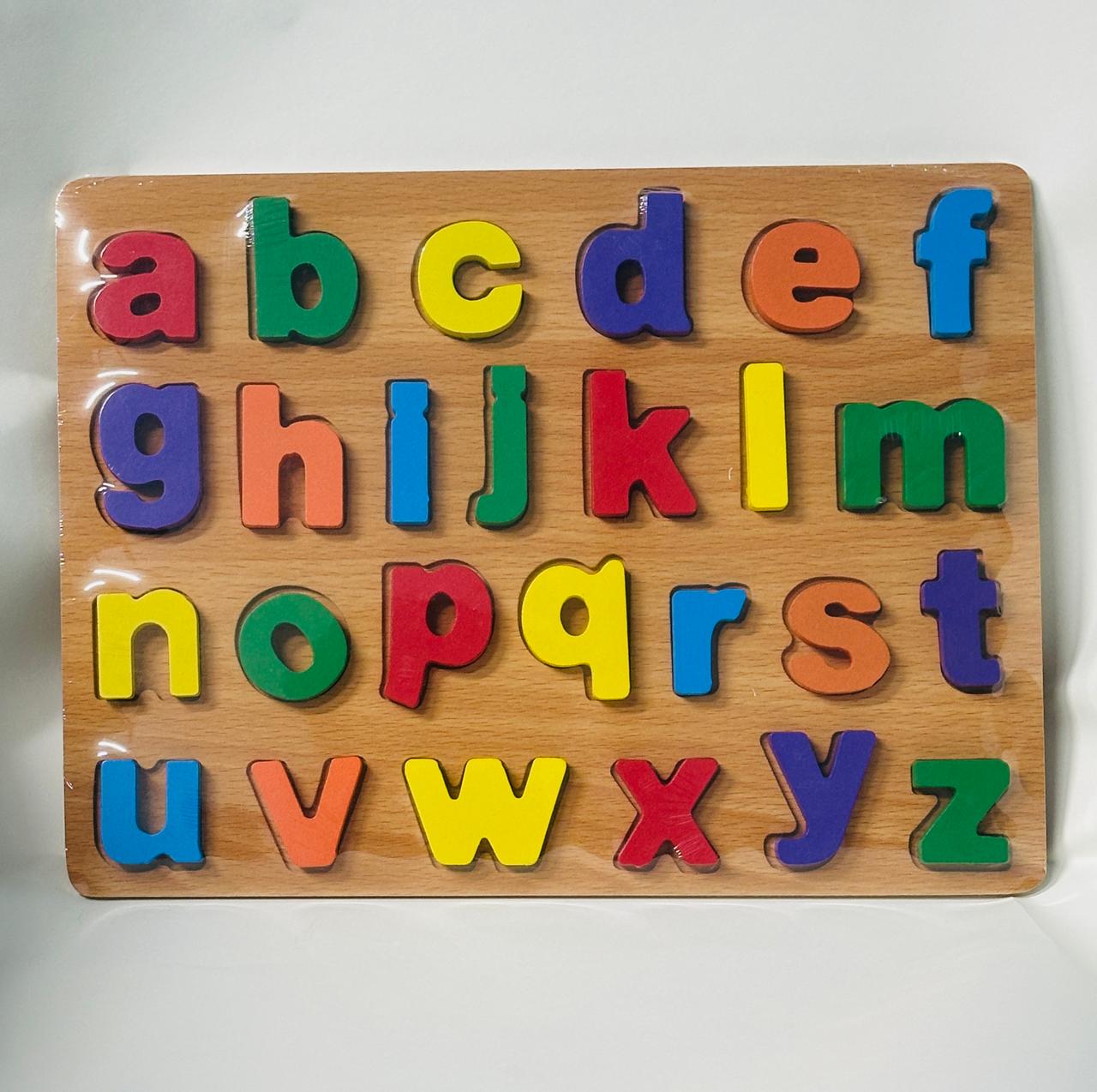 Wooden Lowercase Alphabet Puzzle (Medium)